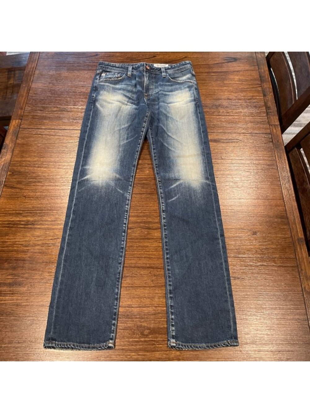 AG Graduate Tailored Jean 32x34 Faded Distressed Stretch AG-ED Denim DAS#19
